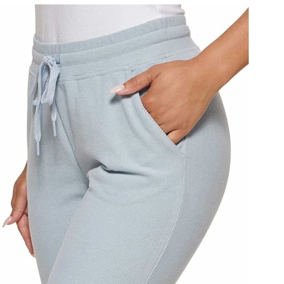 NWT Marc New York Women's Ribbed Midweight Jogger Light Blue Size M $60 VV089 - Picture 2 of 3